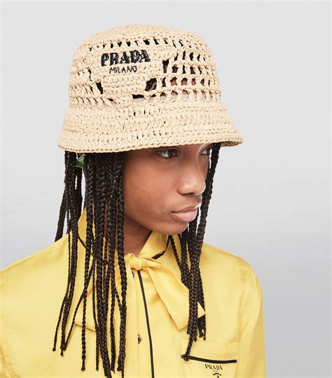 prada crochet bucket hat